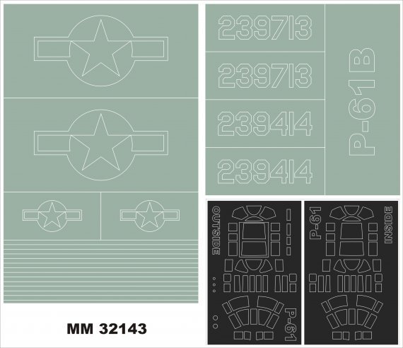 Maschere Montex P-61B Black Widow 1/32 Hobby Boss