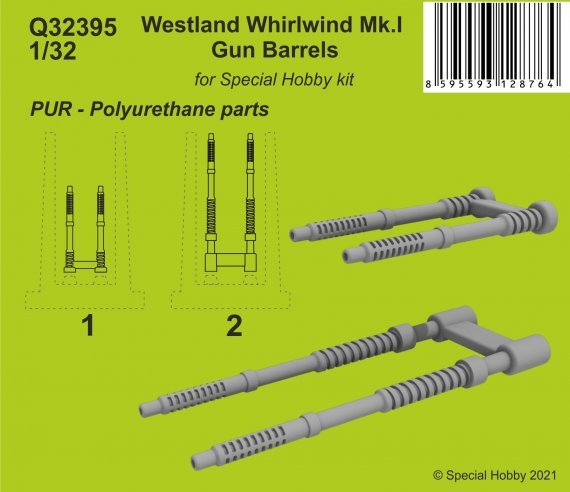 1/32 Westland Whirlwind Mk.I Gun Barrels