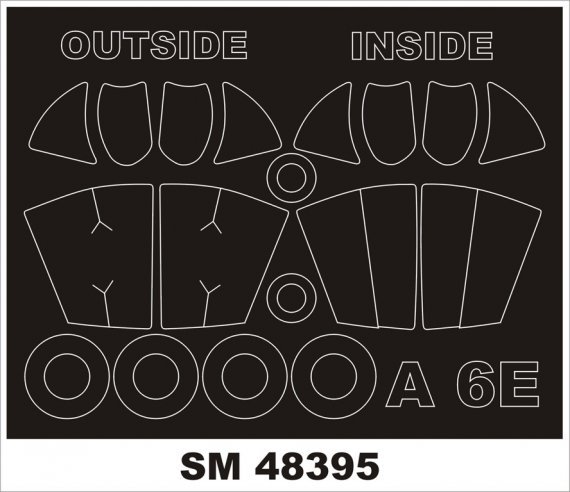 1/48 Grumman A-6E Intruder Canopy masks (for Hobby Boss)