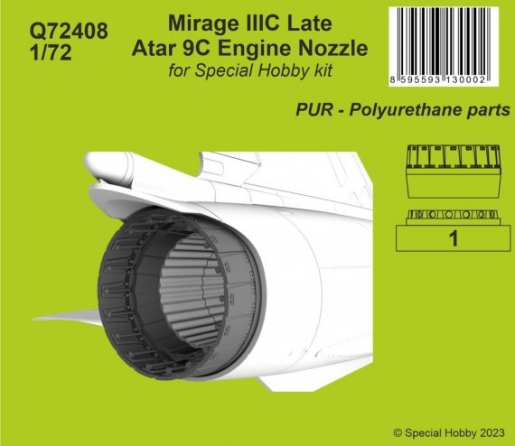 1/72 Mirage IIIC Late Atar 9C Engine Nozzle