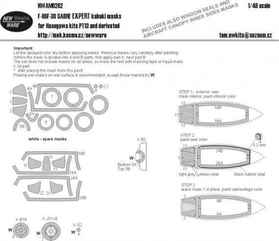 1/48 Mask F86F-30 Sabre EXPERT