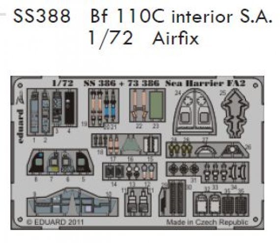 1/72 Bf 110C interior S.A. Airfix