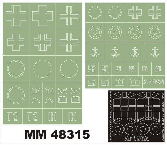 Montex Masques Ar-196A-2/A-5 1/48 Italeri