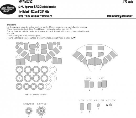 1/72 Mask C-27J Spartan BASIC