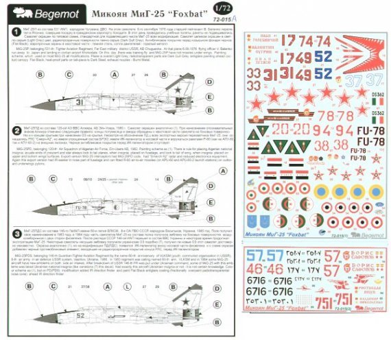1/72 MiG-25P/PD/PDS/PU/RB/RBF/ BM Foxbat