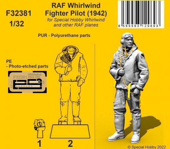 1/32 RAF Whirlwind Fighter Pilot 1942