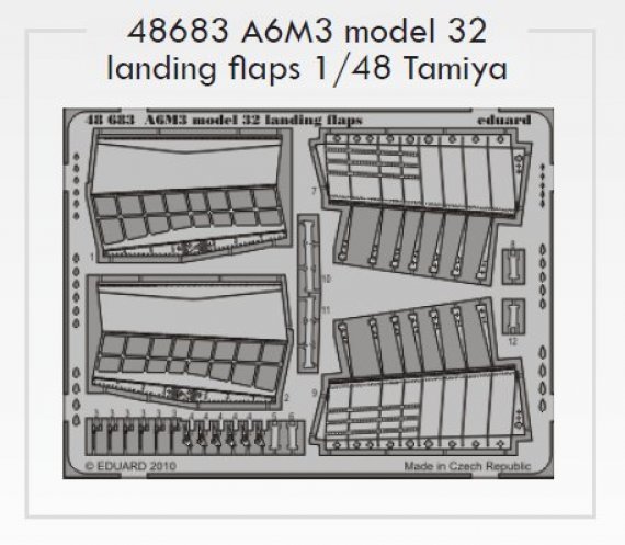 1/48 A6M3 model 32 landing flaps (TAM)