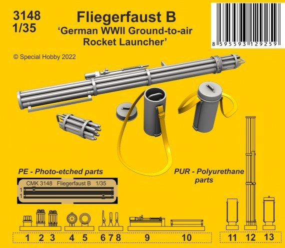 1/35 Fliegerfaust B German WWII Rocket Launcher