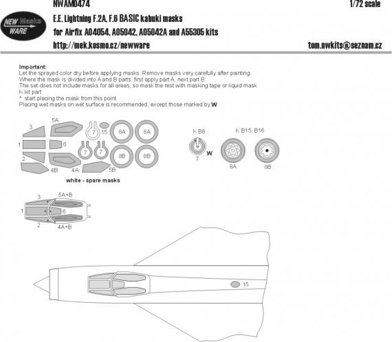 1/72 Mask E.E.Lightning F.2A/F.6 BASIC