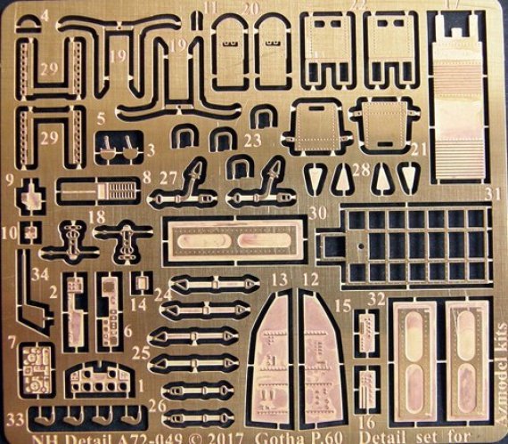 1/72 Gotha P.60 Detail Set