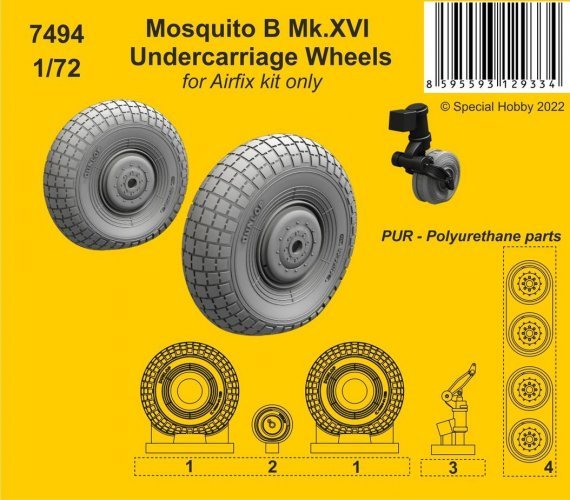 1/72 Mosquito B Mk.XVI Undercarriage wheels
