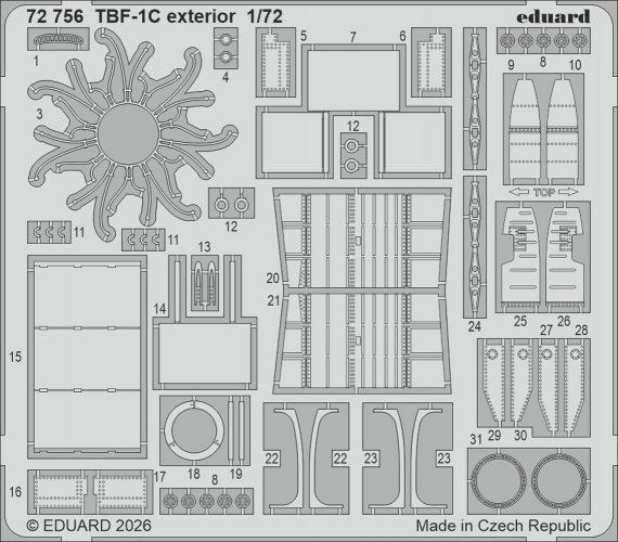 Eduard Au�endetail-Set TBF-1C 1/72 f�r Hobby Boss