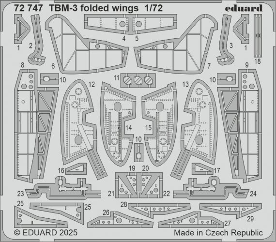 1/72 SET TBM-3 folded wings for Hobby Boss