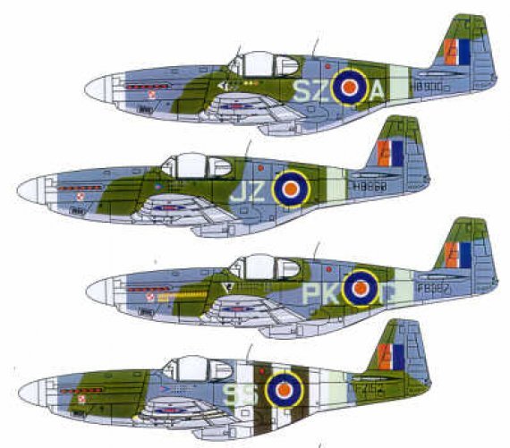 Techmod P-51B Mustang III Polish Pilots Decals 1/32