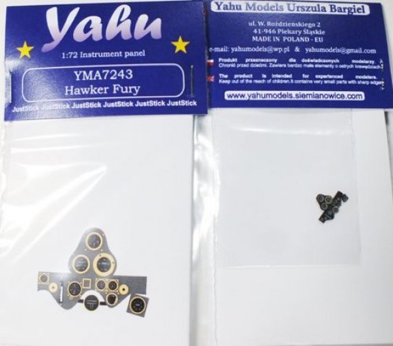 1/72 Hawker Fury Mk.I instrument panel