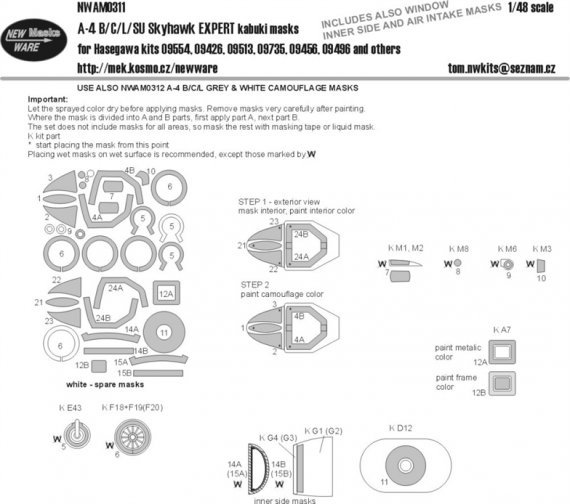 1/48 Mask A-4 B/C/L/SU Skyhawk EXPERT
