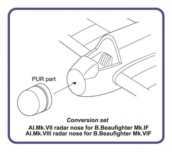 1/72 Beaufighter IF&VIF  radar nose (HAS)