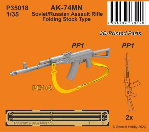 1/35 AK-74MN Soviet Assault Rifle Folding Stock Type