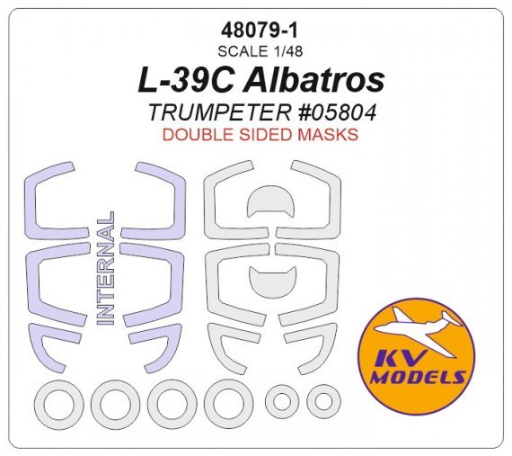 1/48 Aero L-39C Albatros wheels and canopy paint masks