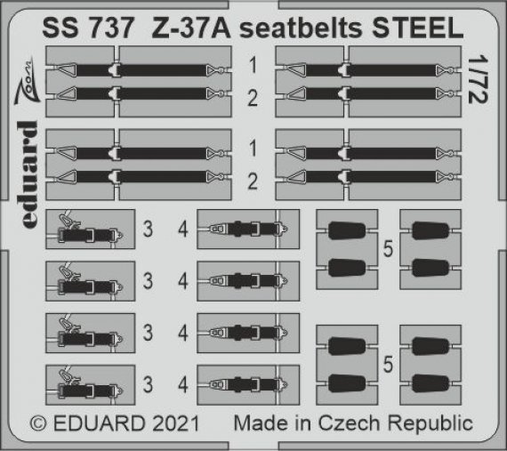 Let Z-37A seatbelts Steel 1/72