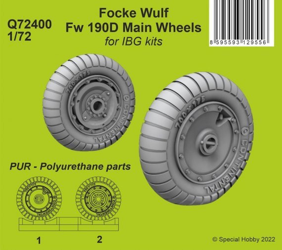 1/72 Focke-Wulf Fw-190D-9 Main Wheels