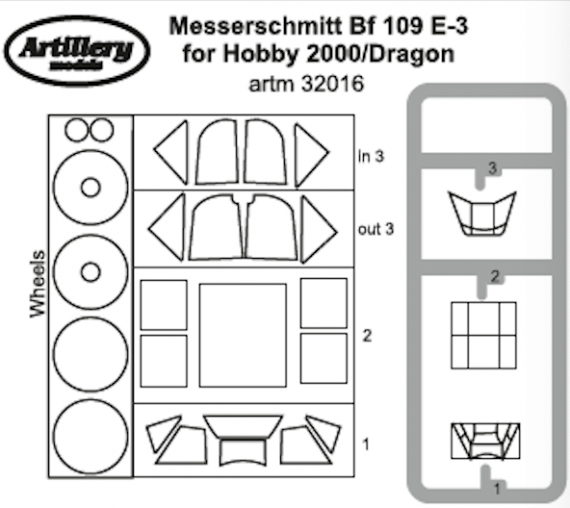 1/32 Messerschmitt Bf-109E-3 mask