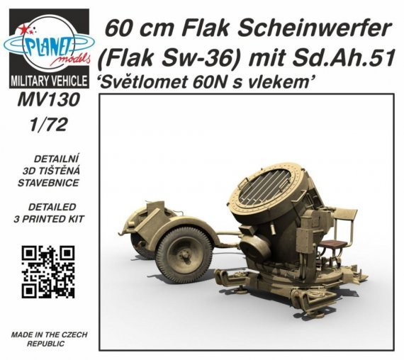 1/72 60cm Flak Scheinwerfer with Sd.Ah.51