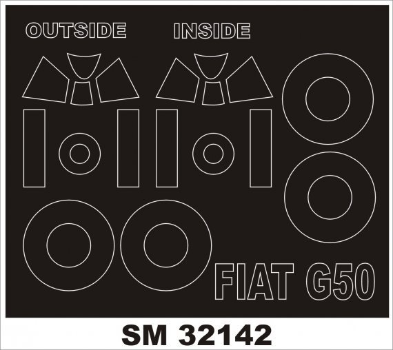 Montex Masques Cadre Verri�re Fiat G.50 1/32 Special Hobby