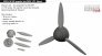 Brassin 1/72 Bf 109F propeller late PRINT