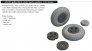 BRASSIN 1/32 Spitfire Mk.IX wheels 4 spoke pattern