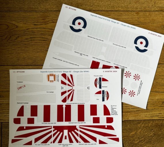 1/32 Sopwith Camel F.I E7232 Dimps III Clerget engine