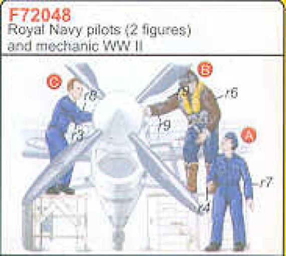 CMK 1/72 2 Pilotes Royal Navy WWII + M�canicien