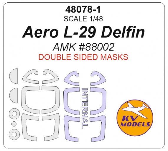 1/48 Aero L-29 Delfin wheels and canopy paint masks
