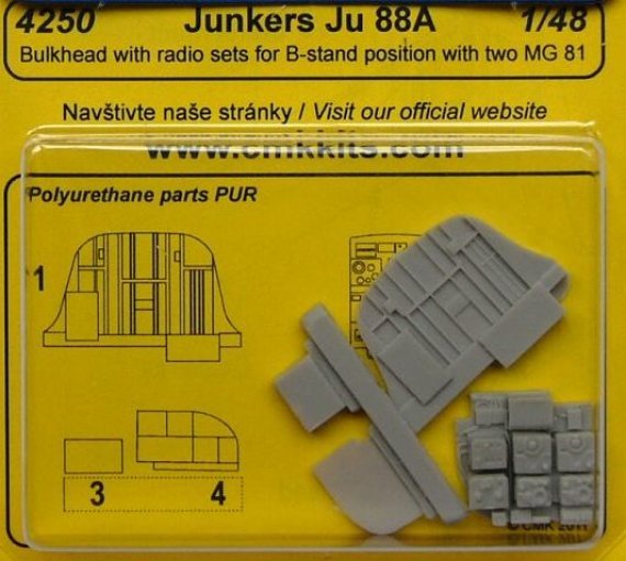 1/48 Junkers Ju 88A Bulkhead with radio sets