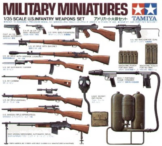 Tamiya Accessori U.S. Infantry Weapons 1/35