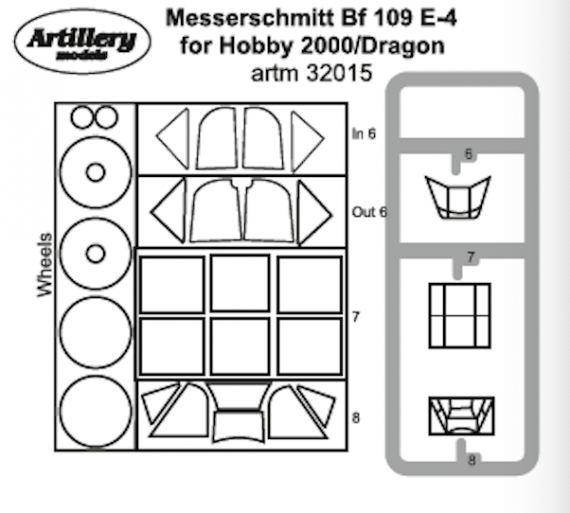 1/32 Messerschmitt Bf-109E-4 mask