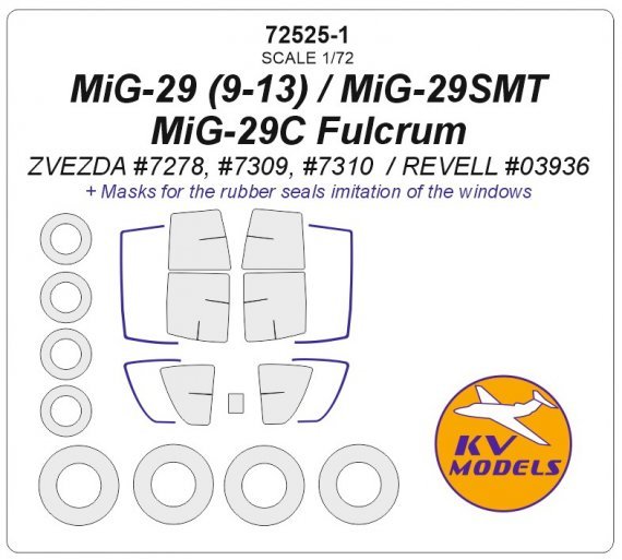 1/72 Mikoyan MiG-29 masks