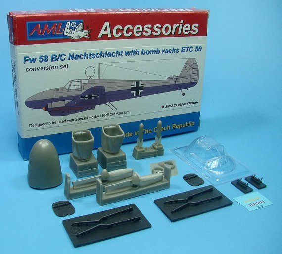 1/72 Focke-Wulf Fw-58B/C Nachtschlacht with bomb racks Etc 50