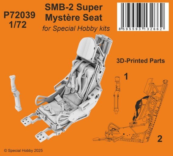 1/72 SMB-2 Super Mystere seat for Special Hobby