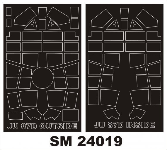 1/24 Junkers Ju-87D-5 Stuka canopy masks