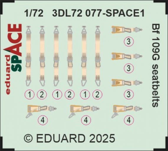 1/72 Bf 109G seatbelts
