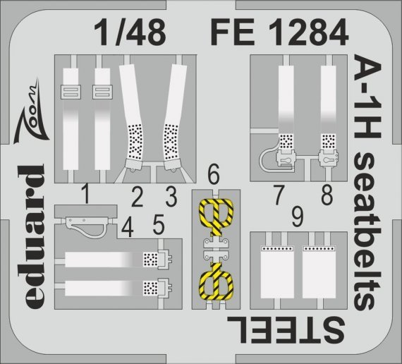1/48 A-1H seatbelts STEEL