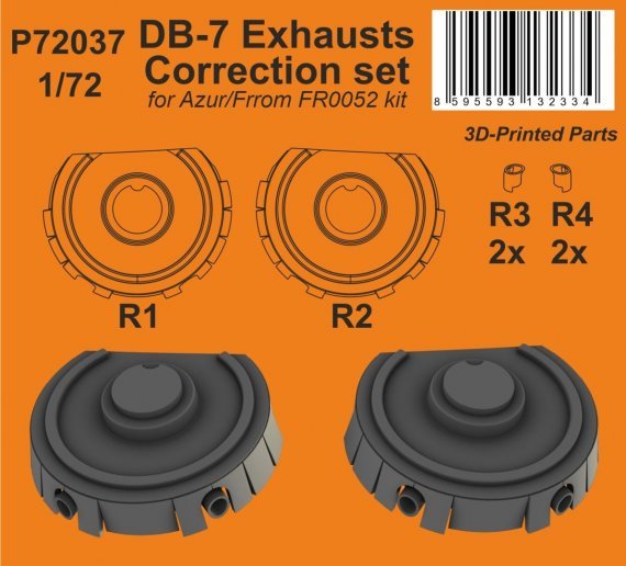 1/72 DB-7 Exhausts Correction Set AZUR/FRROM