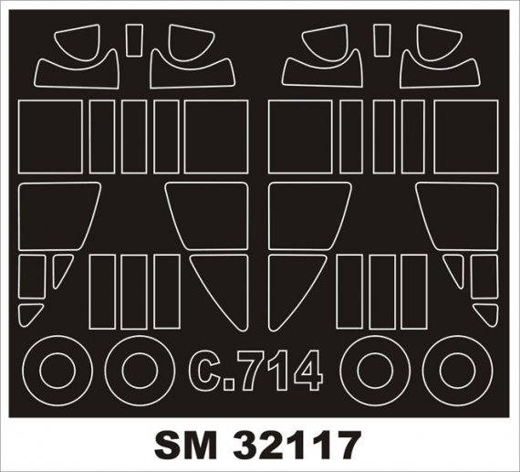 Montex Masques Caudron Cr.714C.1 1/32 Azur