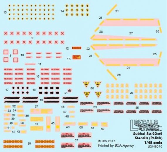 1/48 Sukhoi Su-22M4 stencils