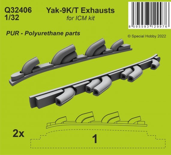 1/32 Yakovlev Yak-9T exhausts