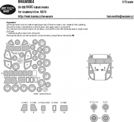 1/72 Mask CH-53D BASIC