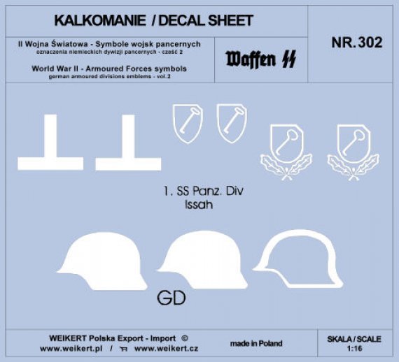 1/16 German Armoured Forces symbols part 2 decal