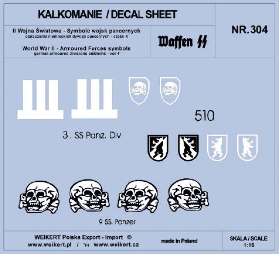 1/16 German Armoured Forces symbols part 4 decal