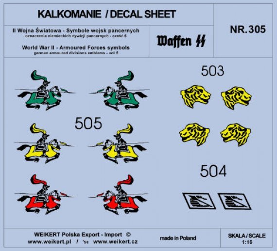 1/16 German Armoured Forces symbols part 5 decal